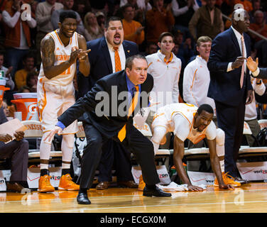 December 14, 2014: head coach Donnie Tyndall of the Tennessee Volunteers during the NCAA basketball game between the University of Tennessee Volunteers and the Butler University Bulldogs at Thompson Boling Arena in Knoxville TN Stock Photo