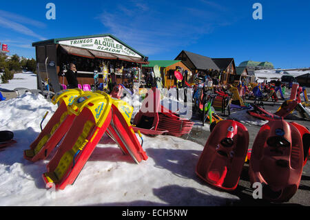 Sleds, Sierra Nevada, Granada, Andalusia, Spain, Europe Stock Photo