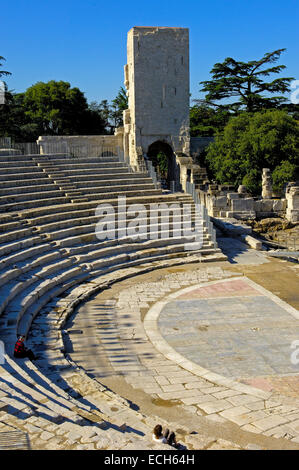 Roman Theatre, Arles, Bouches du Rhone, Provence, France, Europe Stock Photo