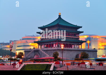 Bell Tower, Xi&#39;an, Shaanxi Province, China Stock Photo