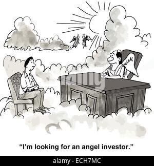 'I'm looking for an angel investor.' Stock Vector
