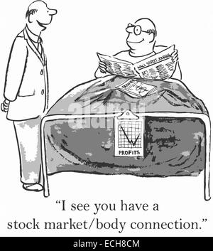 'I see you have a stock market/body connection.' Stock Vector