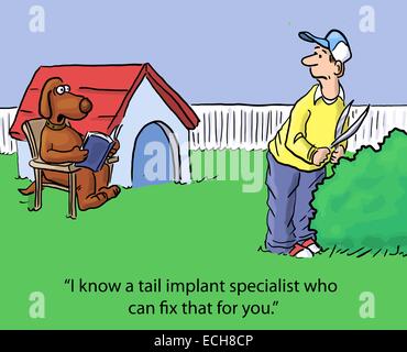 'I know a tail implant specialist who can fix that for you.' Stock Vector