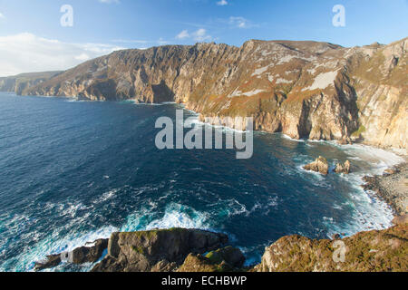 The Slieve League cliffs from Bunglass, County Donegal, Ireland. Stock Photo