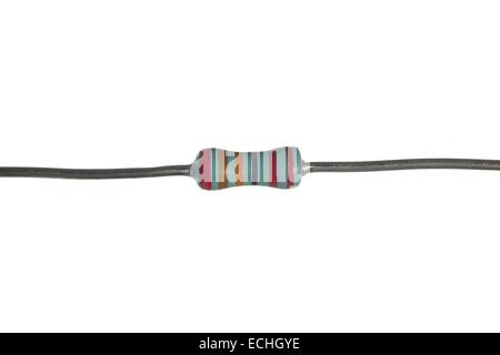 resistor on white background Stock Photo