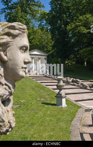 Europe, Germany, Schleswig Holstein, Schleswig, Gottorp Castle, Neuwerk garden, small cascades system in the castle garden Stock Photo