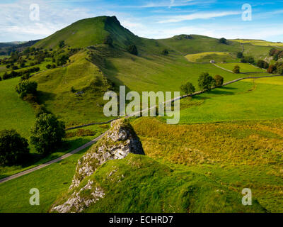 View from Parkhouse Hill towards Chrome Hill near Longnor in the Peak District National Park Derbyshire England UK Stock Photo