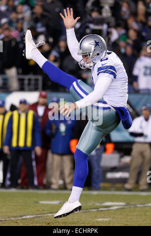 September 20, 2015: Dallas Cowboys punter Chris Jones (6) punts the ball  during the NFL game between the Dallas Cowboys and the Philadelphia Eagles  at Lincoln Financial Field in Philadelphia, Pennsylvania. The