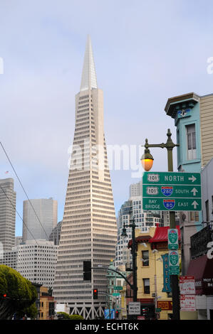 Transamerica Pyramid building, San Francisco downtown Stock Photo