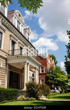 Saint St. Louis Missouri,Central West End,historic neighborhood,Lindell Boulevard,home,mansion,residential architecture,garden,facade,exterior,MO14083 Stock Photo