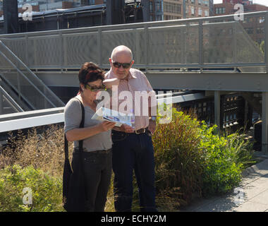 High Line Park garden New York City Stock Photo