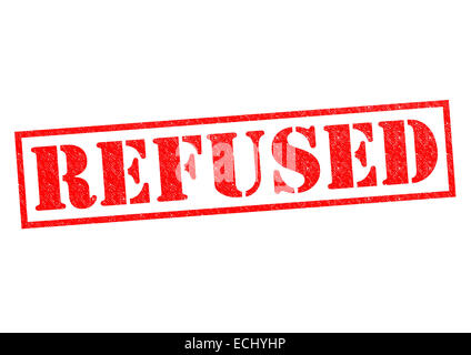 REFUSED red Rubber Stamp over a white background. Stock Photo