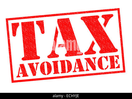 TAX AVOIDANCE red Rubber Stamp over a white background. Stock Photo
