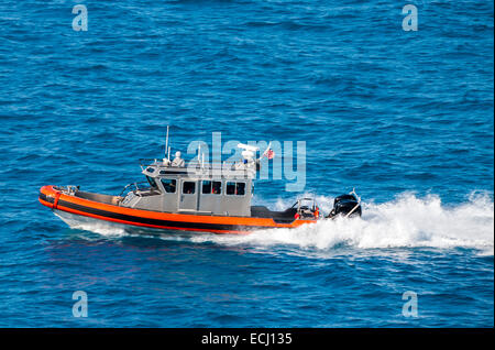 US Coast Guard on duty Stock Photo