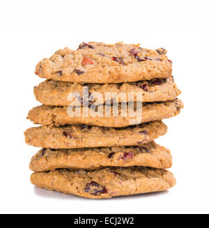 Oatmeal raisin cookies on a white table Stock Photo - Alamy