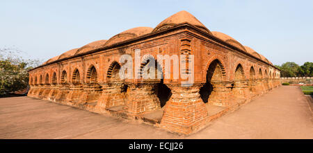 India, West Bengal, Bishnupur, terracotta Rasmancha temple (1600) Stock Photo