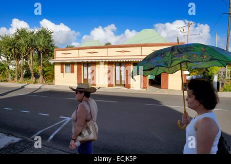 France, Reunion island (French overseas department), South coast, Sainte Philippe, traditional Creole house Stock Photo