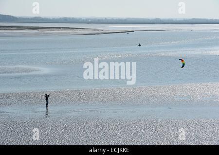 France, Somme, Le Crotoy, overlooking the Baie de Somme since Le Crotoy Stock Photo