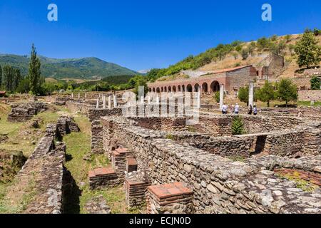 Republic of Macedonia, 2 kms from Bitola, the ruins of Heraclea Lyncestis founded by Philip of Macedon in the middle of the fourth century BC AD Stock Photo