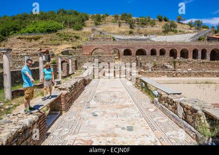 Republic of Macedonia, 2 kms from Bitola, the ruins of Heraclea Lyncestis founded by Philip of Macedon in the middle of the fourth century BC AD Stock Photo