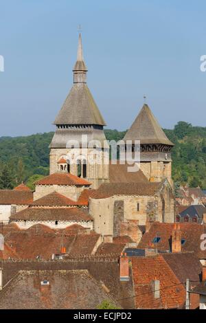 France, Creuse, Chambon sur Voueize, Sainte Valerie church Stock Photo