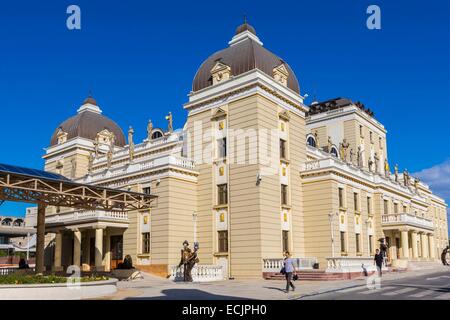 Republic of Macedonia, Skopje, district Carsija, Karpos square, the Macedonian Opera and Ballet Stock Photo