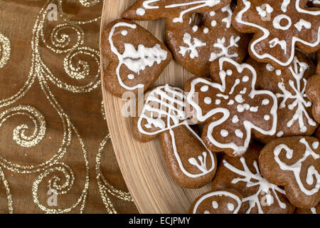 small home made christmas cakes close up Stock Photo