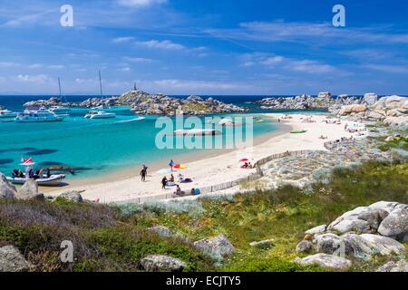France, Corse du Sud, Lavezzi Islands, Cala di l'Achiarina Stock Photo