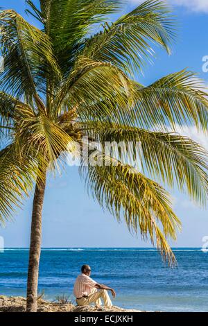 France, Guadeloupe (French West Indies), Marie Galante, Grand Bourg, beach Stock Photo