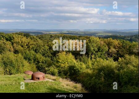 France, Moselle, Veckring, Maginot Line, Hackenberg large artillery work, armored cloche Stock Photo