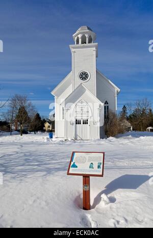 Canada, Quebec province, the region of the Eastern Townships, the village of Sutton, the Methodist Church Stock Photo