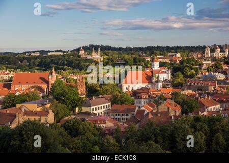 Lithuania (Baltic States), Vilnius, historical center listed as World Heritage by UNESCO, the city center seen since the tower Gediminas Stock Photo