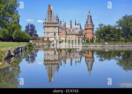 France, Eure-et-Loir, Maintenon, the castle Stock Photo