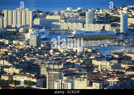 France, Var, Toulon, harbor, commercial port Stock Photo