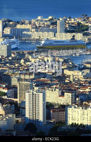 France, Var, Toulon, harbor, commercial port Stock Photo