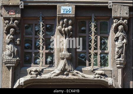 France, Eure, Verneuil sur Avre, 16th century Renaissance house Stock Photo