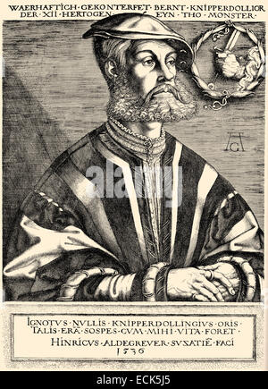 Bernd Knipperdolling or Bernt or Bernhard Knipperdollinck, Knypperdollynck, circa 1495 - 1536, a leader of the Anabaptists in Mu Stock Photo