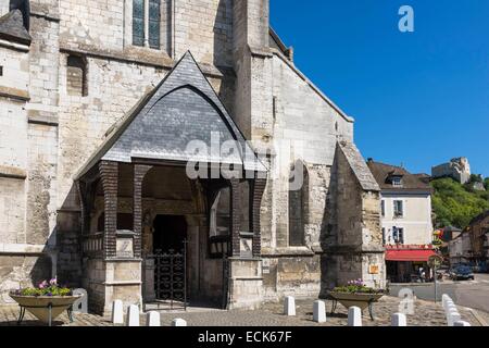 France, Eure, Les Andelys, Saint Sauveur church in Le Petit Andely Stock Photo