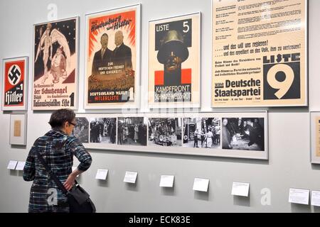 Germany, Berlin, the Deutsches Historisches Museum (German Historical Museum), National Socialist regime and the second world war, propaganda posters Stock Photo