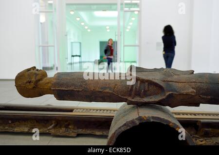 Germany, Berlin, Moabit, Hamburger Bahnhof, former 19th century train station, it became a museum for contemporary art in 1996 (Museum fⁿr Gegenwart), work of artist Joseph Beuys Stock Photo
