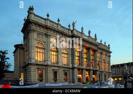 Italy, Piedmont, Turin, Piazza Castello, Palazzo Madama Stock Photo