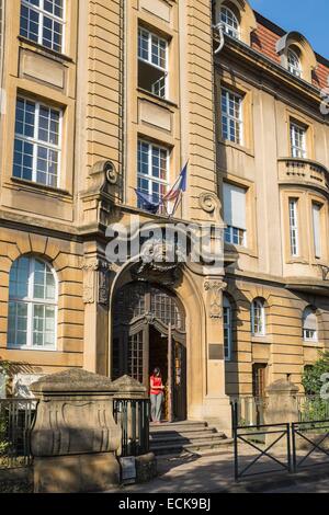 France, Moselle, Thionville, the old city, Charlemagne secondary school Stock Photo