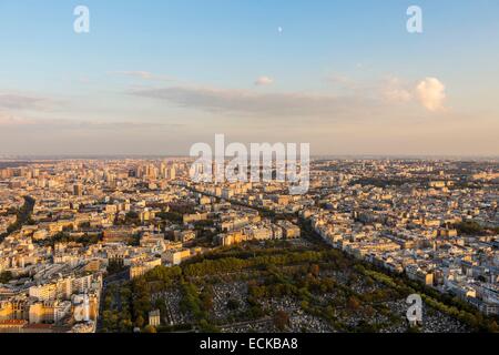 France, Paris, general view with the Montparnasse Cemetery Stock Photo