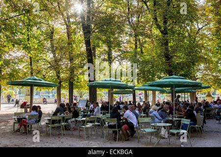 France, Paris, coffee in the Jardin du Luxembourg Stock Photo