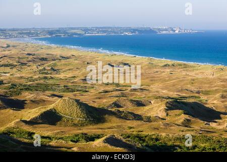 France, Manche, Cotentin, Cap de la Hague, Biville dunes massif, one of the oldest in Europe, is a protected nature reserve Stock Photo