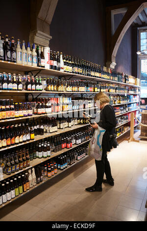 Belgium Beer shop display, Bruges City, West Flanders in the Flemish ...