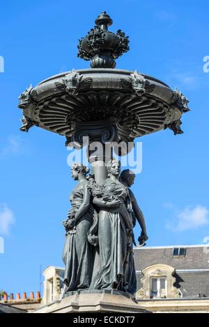 France Manche Cotentin Cherbourg Place Du General De Gaulle Fountain Mouchel By The Architect Gaston Gutelle Stock Photo Alamy