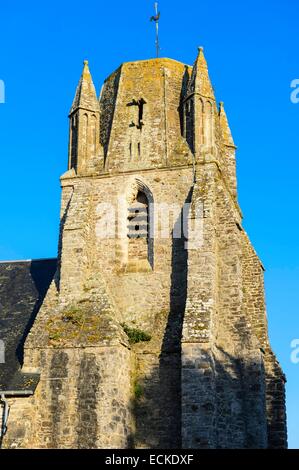 France, Manche, Cotentin, Regneville sur Mer, 12th century Notre Dame church Stock Photo