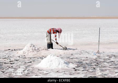 Oman, Salt flats near Shannah Stock Photo