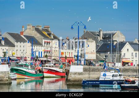 France, Calvados, Port en Bessin Stock Photo